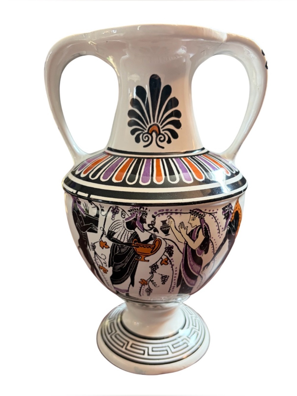 Hand Painted in Greece Dionysus 8” Trophy Vase